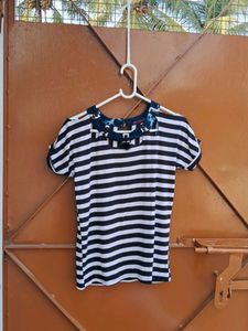 Striped Short Sleeve Top