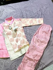 Pink Ethnic Kids Sherwani