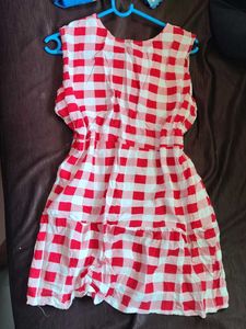 Red &amp; White Checkered Dress