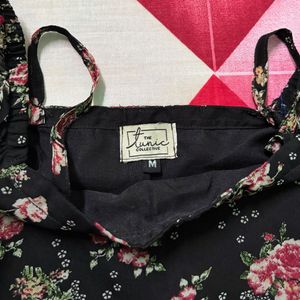 Black floral top