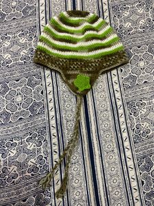 Crochet Striped Beanie Hat