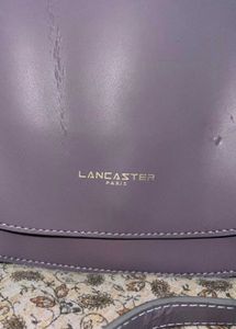 LANCASTER Paris lavender leather crossbody bag