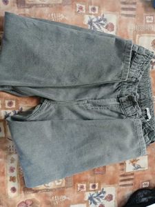 Gray Denim Pants