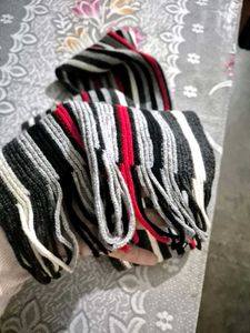 Striped Knitted Scarf