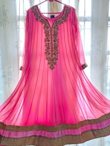 Pink Full Length Anarkali