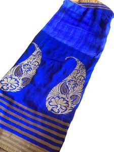 Blue Peacock Saree