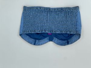 Denim Bandeau Top