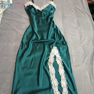 vintage sea green slip