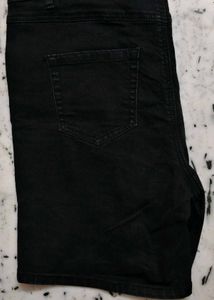 Black Denim Shorts