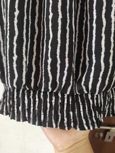 Striped Blouse with Lace