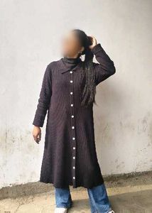 Button-Down Knit Sweater Dress