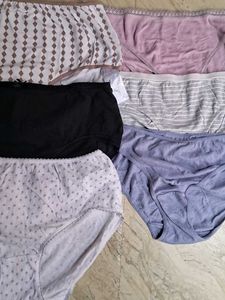 Combo Of  Six  Pure Cotton Panty