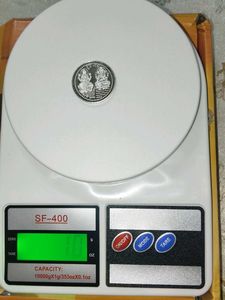 Silver lakshmi ganesh coin