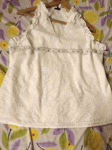 Ruffled White Beautiful Top