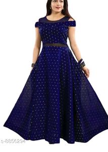 Elegant Blue Party Dress