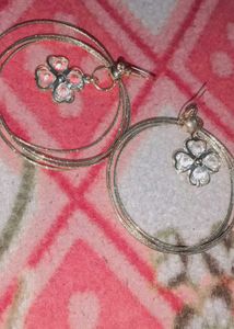 Clover Charm Hoop Earrings