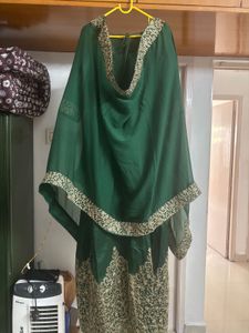 🆕 Bottle Green Ethnic Gown