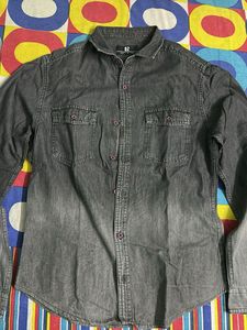 Gray Denim Shirt