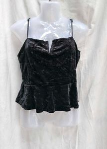 152310. Velvet Peplum Cami Top