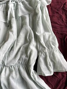 Sage Green Ruffle Top
