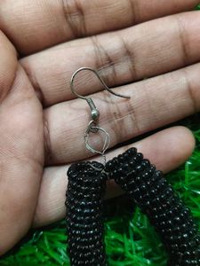 Black Bead Earrings