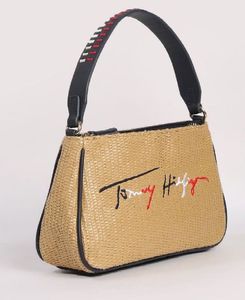 Tagged Tommy Hilfiger Natural Woven Shoulder Bag