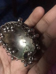 Oxidized Silver Jhumka Earrings