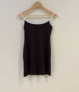 Brown Mini Slip Dress