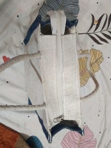 Blue And White Office Lunch Bag