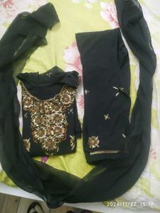 Beautiful Black Party Wear Suit Set