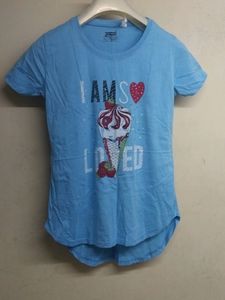 Stylish Blue Colour Women T-shirt
