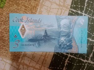 Cook Islands $3 Bill unc condition