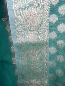 Sea Green Woven Design Banarasi Saree