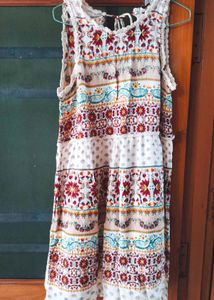 Boho Print Sleeveless Dress