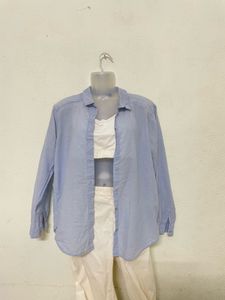 H&amp;M Y2k Pintresty 🌸 Sky Blue Shirt