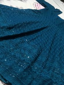 Chickin Kadai Embroidered Anarkali Three Piece Set