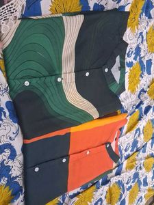 Combo Of 2 Colourful Cotton Shirts