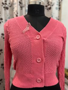 Pink Knit Cardigan