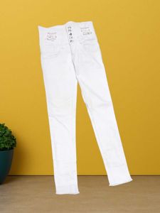 L@87 Size-28 White Skinny Jeans