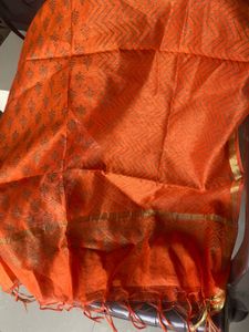 Women’s Hand Block Printed Chanderi Dupatta