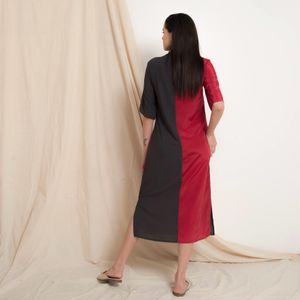 Colour Block Deaigner Shirt Dress