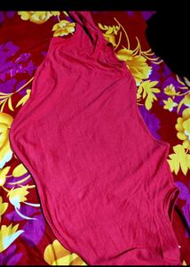 Red Graphic Print Top