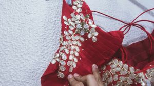 Gotta And Pearl  Hand Work  Blouse