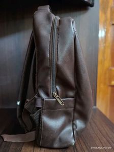 Veneer Brown Faux Leather Backpack