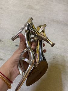 Silver Stone Heels