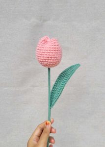 Crocheted Purple Tulip ( randome colour ) Any 2