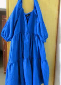 Blue ASOS Tiered Mini Dress