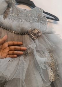 Elegant Silver Party Dress