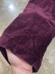 Velvet Burgundy Pants