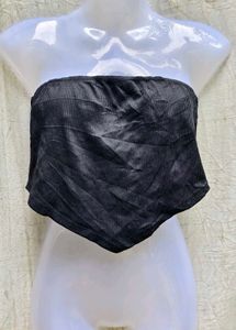 45156. Black Bandeau Crop Top